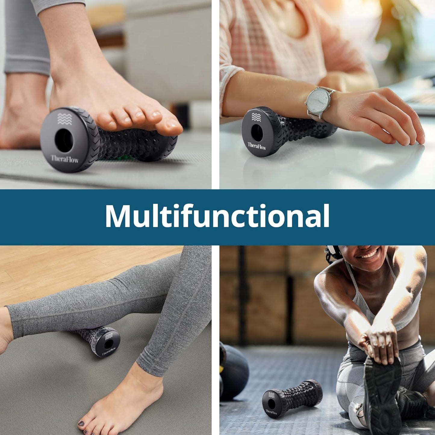 TheraFlow Plantar Fasciitis Foot Roller - Circulation & Muscle Relief